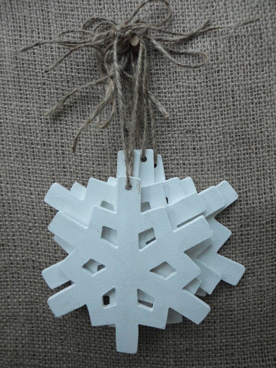 items similar to snowflake ornaments white wood christmas items similar to snowflake ornaments white wood christmas