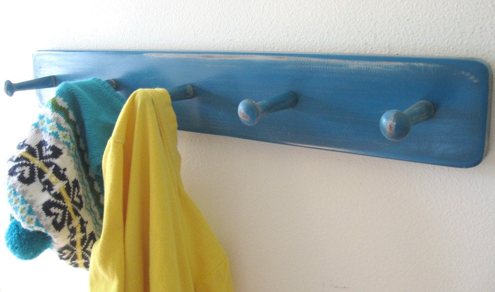 distressed hooks pegs MeDiuM PeG RaiL by Wreckd on Etsy...pick color