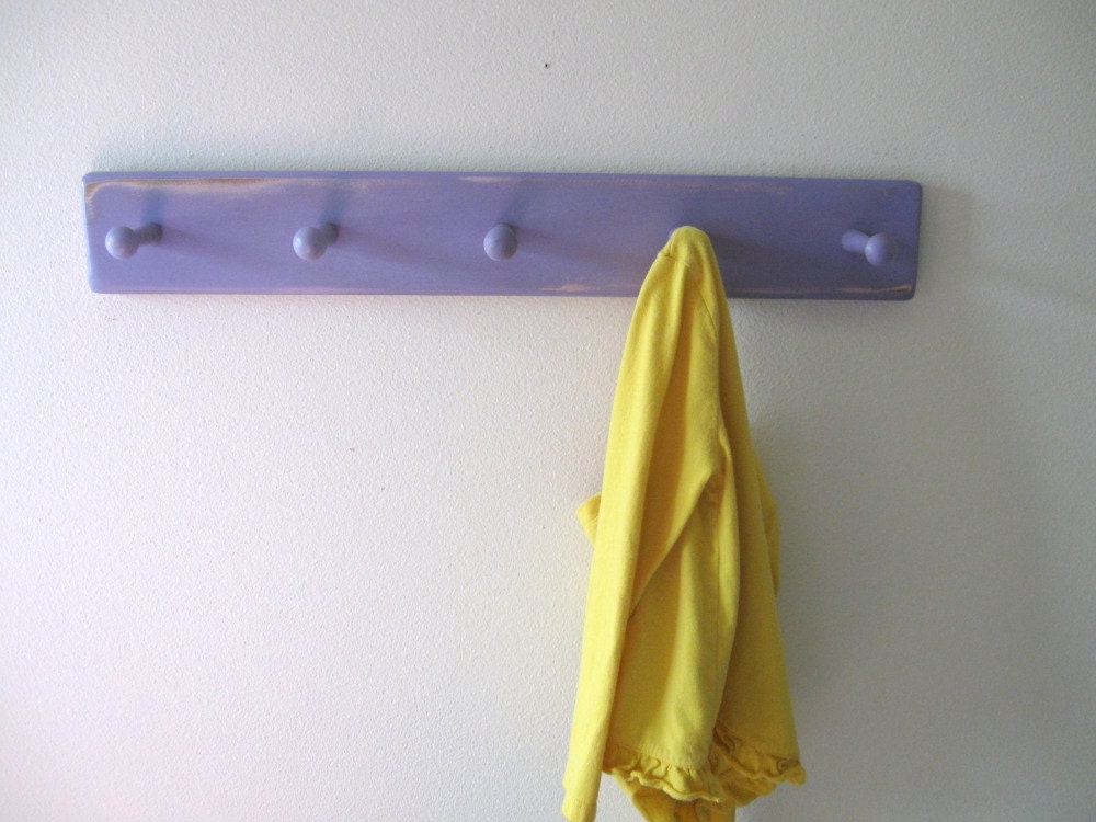 MoViNG SaLE...distressed shabby chic home decor MeDiuM PeG RaiL by Wreckd on Etsy...Lilac is ready to ship