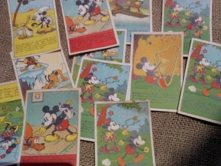 Vintage 1930 Mickey Mouse Recipe Scrap Book for Children