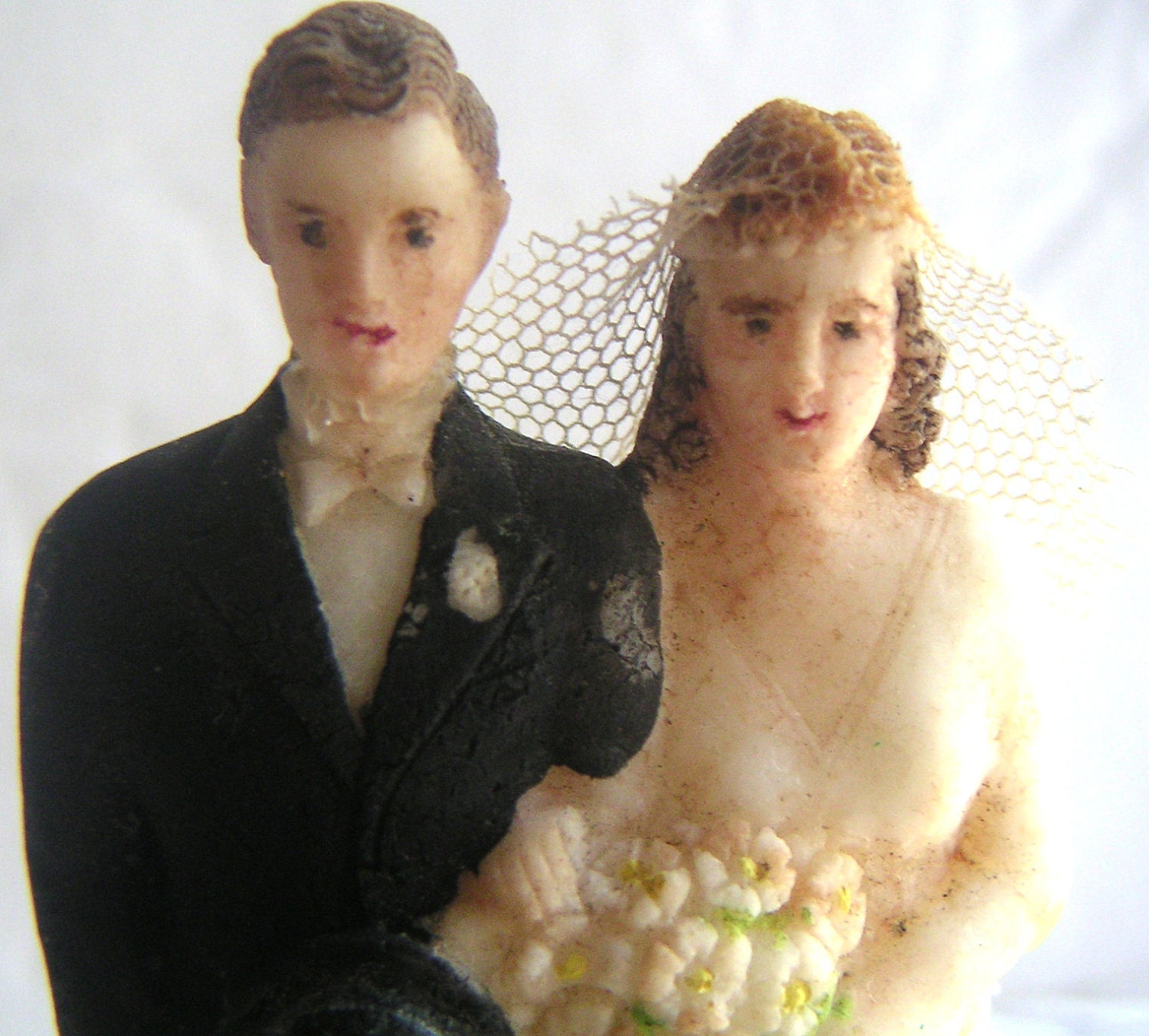 Vintage Wedding Cake Topper 1920s - Wedding Day,Romance,Bride,Groom (RARE)