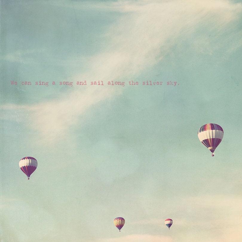 Hot Air Balloons Photo Art Print Sky Fly - 8 x 8