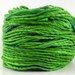 Handspun green yarn bfl and silk I DREAM OF GREENIE