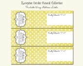 Honeybee Gender Reveal PRINTABLE Wrap Around Address Labels Il_170x135