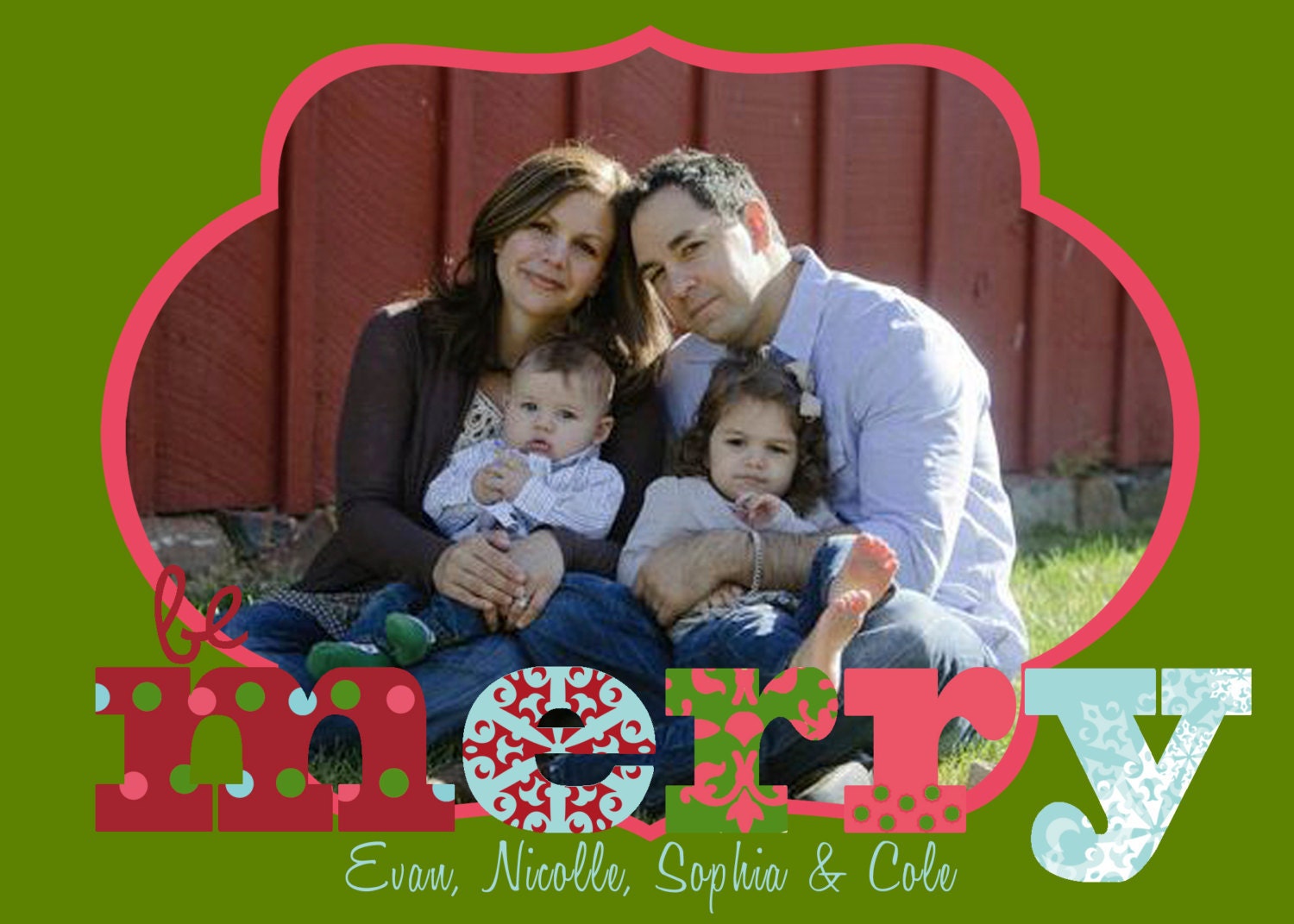 MERRY Holiday Card - Photo, Custom, Printable Il_570xn