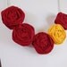 Maroon & Yellow/Gold Team Colors Rosette Necklace