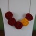 Maroon & Yellow/Gold Team Colors Rosette Necklace