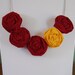 Maroon & Yellow/Gold Team Colors Rosette Necklace