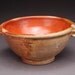Wood Fired Soup Bowl with handles with Shino Liner Glaze (B18)