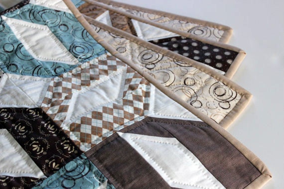 Baby Boy Quilt Hand Quilted Moda's PURE