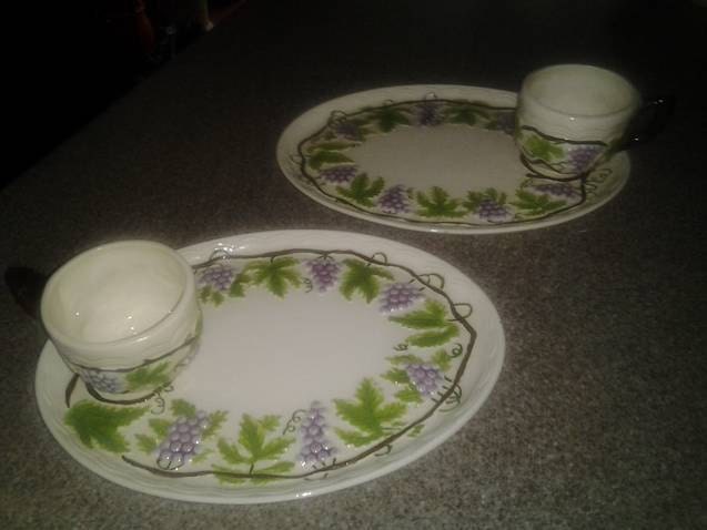Too Cute Pair Of Child's Soup and Sandwich Set Their Own Special Lunch