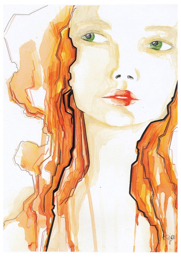 Orange portrait-print