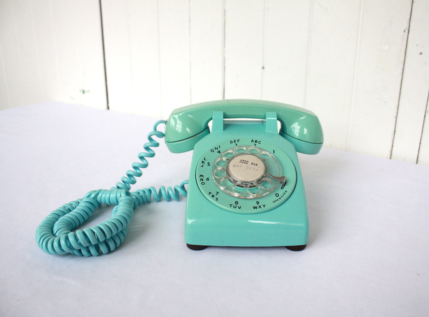 Retro Phone, Vintage Phone, Rotary Phone, Turquoise Phone, Telephone