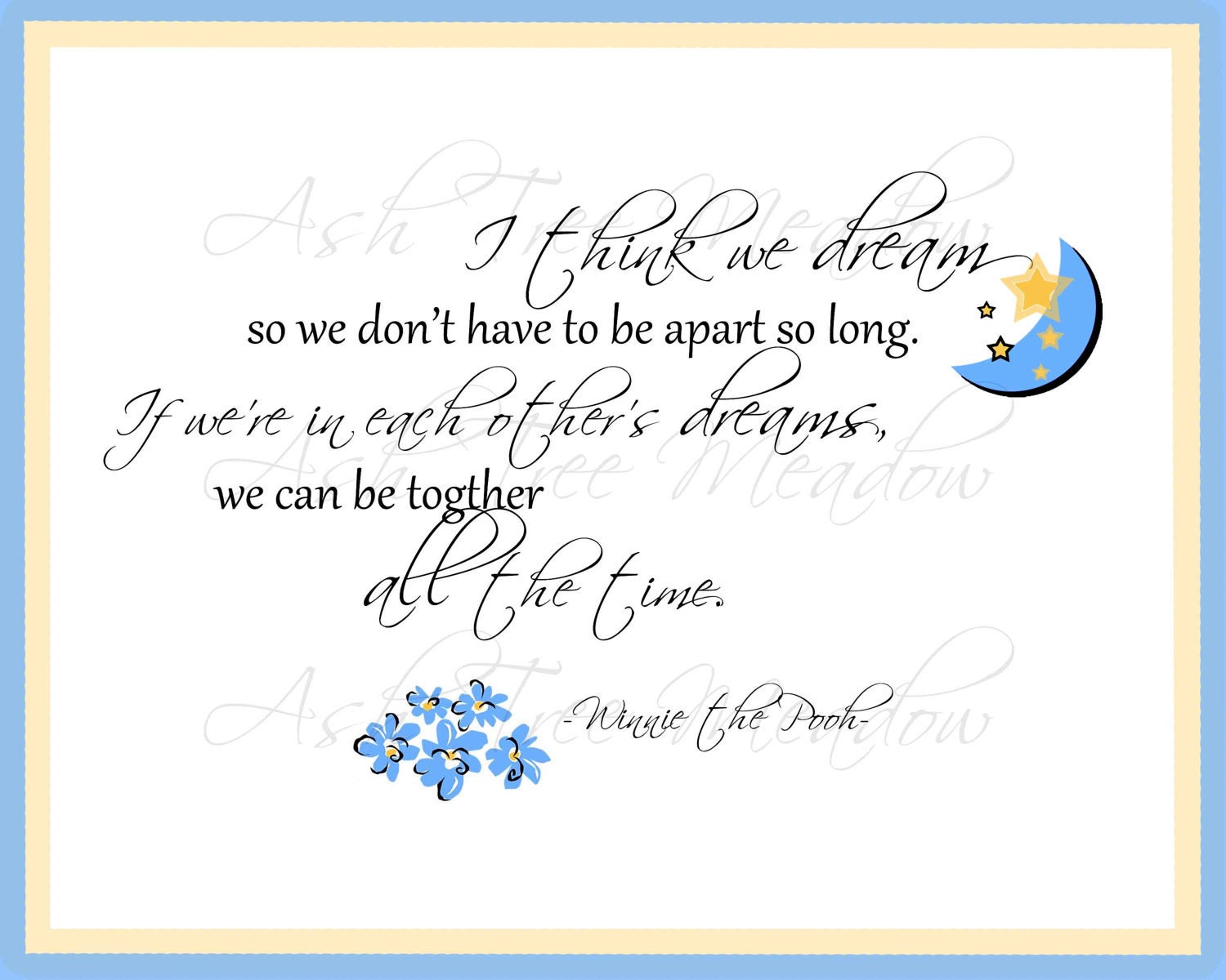Forget Me Not Print 8x10