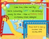 Park Birthday Invitation Playground Picnic Printable and Custom Il_170x135