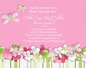 Pink Butterfly Baby Shower Invitation - Printable and Custom Invite Il_170x135