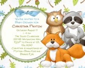 Woodland Animals Baby Shower Invitation - Printable Custom Invite Il_170x135