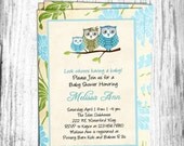 Shabby Owl Boy Baby Shower Invitation Printable Custom Invite Il_170x135