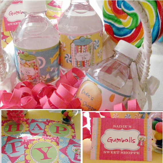 Sweet Shoppe Candy Birthday Party Package Printable Custom Il_570xn