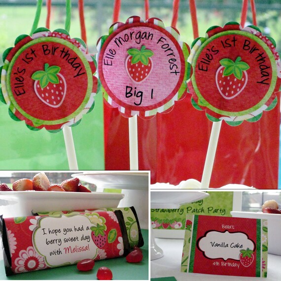 Strawberry Shortcake Birthday Party Package Printable - Custom and Personalized - You Print Il_570xn
