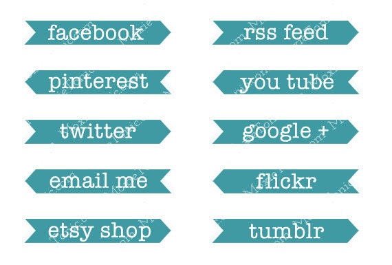 Cute Blog Buttons: Match Your Blog Design With 10 Social Media Buttons