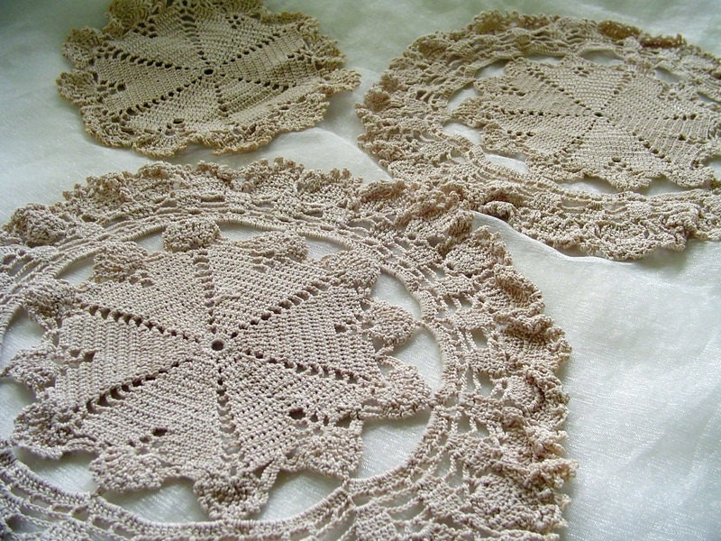 Doilies Hand Embroidered Set Of 3