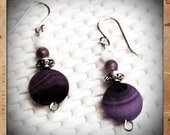 Purple elegant sterling silver earrings