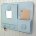 Powder Blue Mirror Key and Letter Organizer