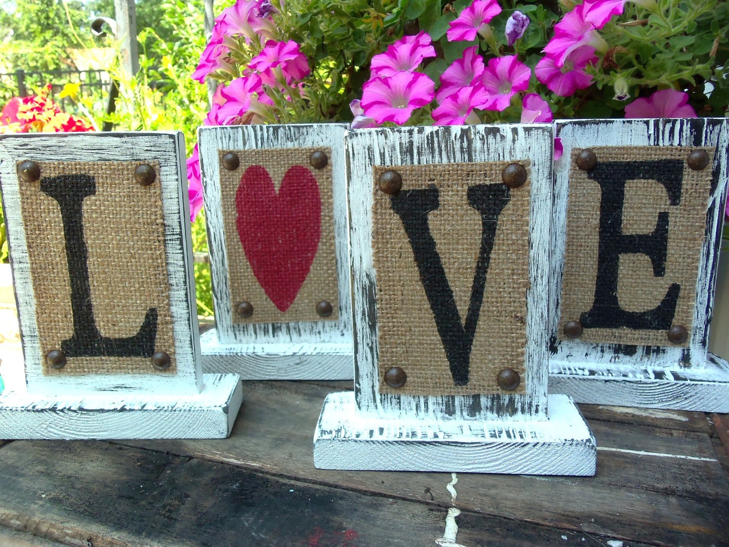Custom WEDDING, home decor, LOVE, wedding table letter or number, mantle decoration, burlap rustic
