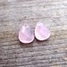 Pale Pink Opaque Czech Glass Briolettes- 18mm (2)