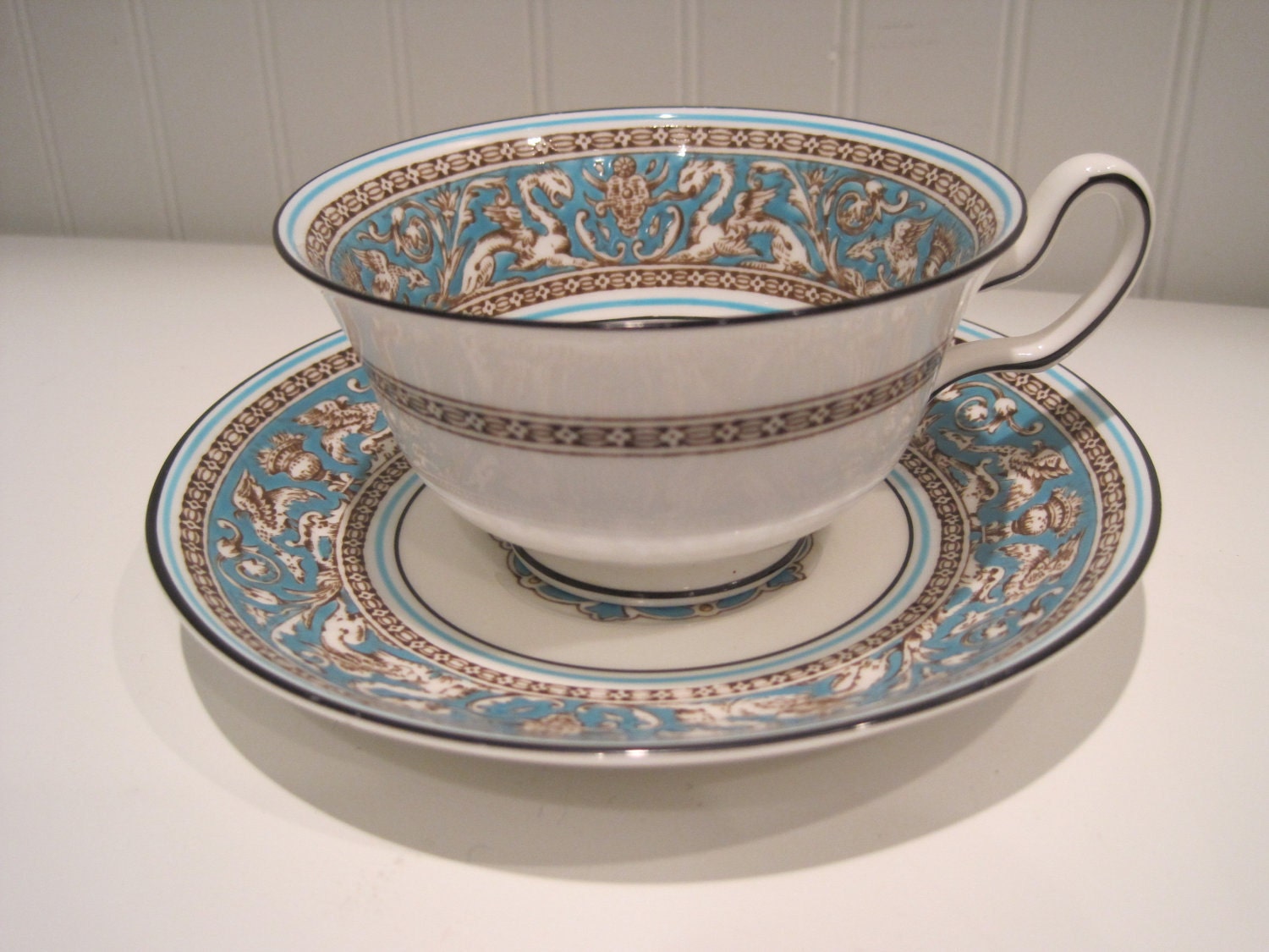 wedgwood florentine turquoise pattern w2714 by vintagehomegoods