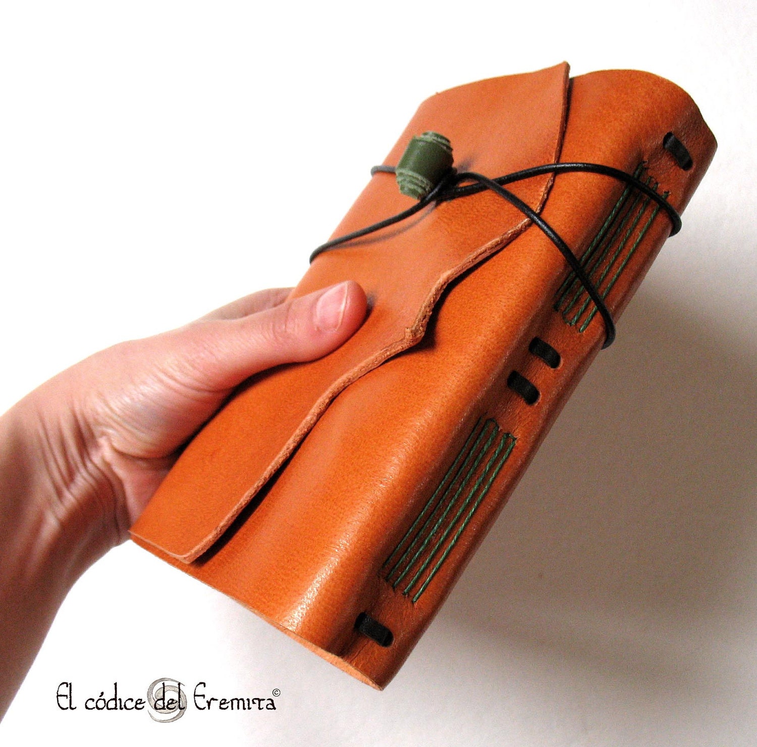 Handmade Leather Journal, travel journal. Blank Book MEDITATIO.