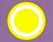 White Ring - Yellow on Violet - Monoprint