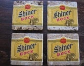 Shiner Bock Natural Stone Coasters Set of 4