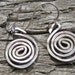Sterling silver spiral earrings - Breathe