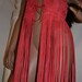 Red Leather Fringe VEST Handmade New Med-Large Fringe Western Vest Unisex