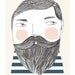 Bearded - print - 8 x 11.5 - A4