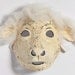 Paper mache sheep mask
