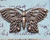 Filigree Butterfly Stamping, Dark Brass Oxidation - Steampunk Butterfly - Neo Victorian Supplies by CalliopesAttic