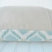 Blue IKAT Throw Pillow - 18 x 18 inch - Blue Teal Taupe and Ivory - Rayon/Linen - Blue Ikat Pillow Cover