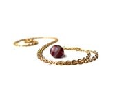 Peppermint Candy Necklace - Striped Jewelry, Red White Gold