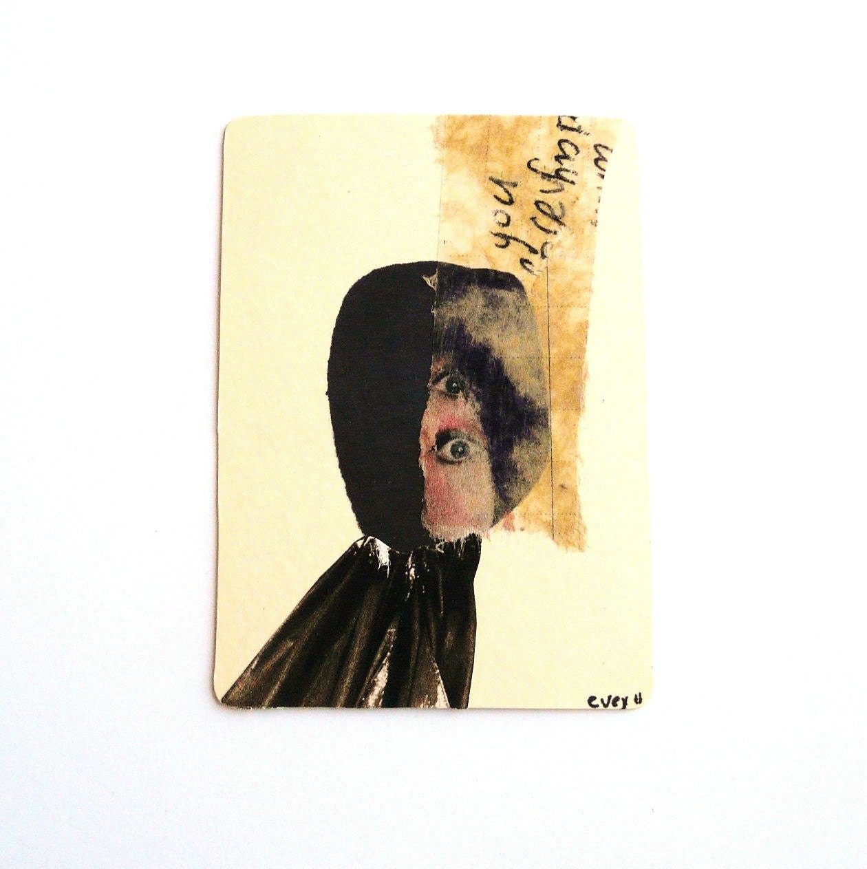 dadaism, original aceo collage, paper art, dada, street art, portrait, artist trading cards, collages