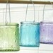 Set of 3 Hanging Tealight Holders Jewel Colors