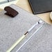 11 Inch MacBook Air Case/Sleeve (Arbutus) - Gray Wool Felt with Dark Brown Leather