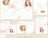 WONDERLAND Premade Photography Marketing Template Set INCLUDING LOGO