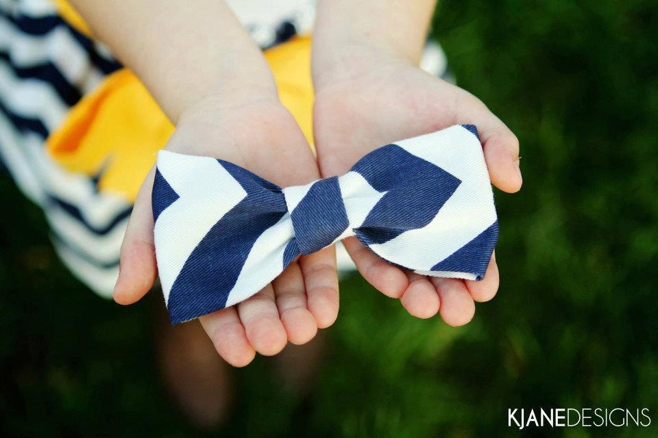 Navy and White Chevron Skirt with Buttercup Sash, Matching Rosette Shirt and Coordinating Bow.  Sizes 3 months - girls size 10.