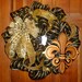 MESH WREATH with Hand Painted Wooden FOOTBALL Mascots.....Can be done for any mascot or logo.