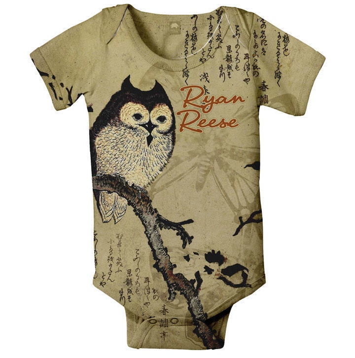 Brown Owl Onesie, Personalized Infant Owl, Baby Clothing - SimplySublimeBaby