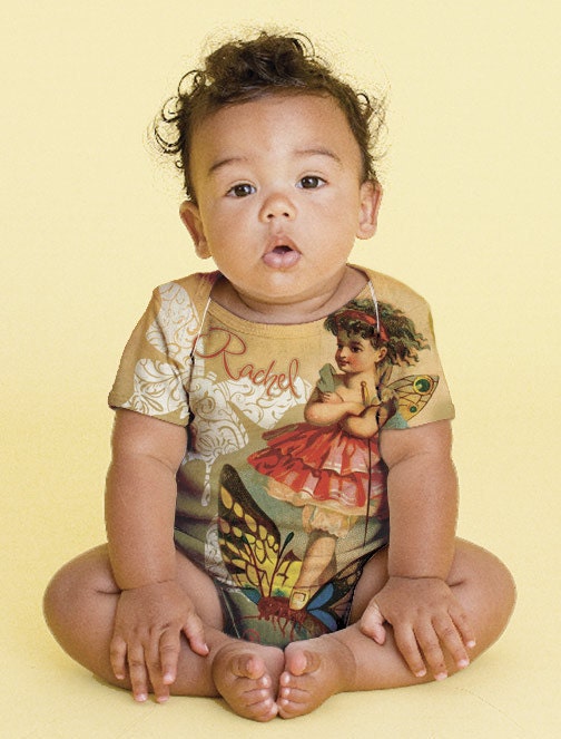 Fairy Baby Onesie, Personalized Infant Girl Romper Onesies