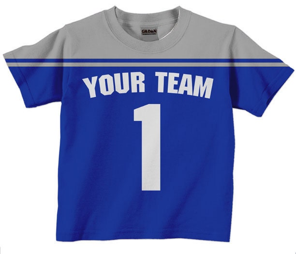 Football Jersey Shirt - Boy's Personalized Football T-Shirt, Any Team Colors, Sport Birthday Shirt